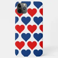 Patriotic Hearts Design iPhone 11 Pro Max Case