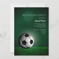 Green Soccer Birthday / Bachelor Party Invitation