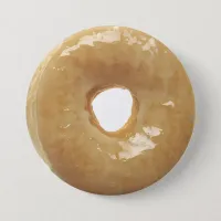 Funny Glazed Donut Doughnut Button