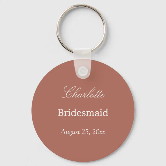 Cocoa Sienna Bridesmaid Thank You Keychain