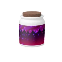 Christmas Trees Shades of Purple Candy Jar