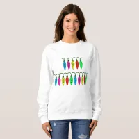 Colorful Merry Christmas Lights Font Sweatshirt