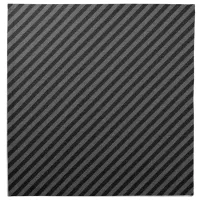 Thin Black and Gray Diagonal Stripes Napkin