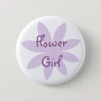 Purple Daisy Flower Girl Button