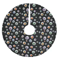 Halloween Zombie Bloodshot Eyeball Brushed Polyester Tree Skirt