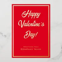 Red and Gold Business Valentine Foil Card