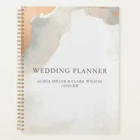 Beautiful Modern Watercolor Abstract Rose Gold Planner