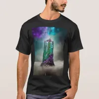 Cosmic Gemstone and Glass \|/ Universe AI Art T-Shirt