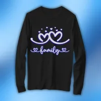 Simple Heart Family in Blue | Men's Long Sleeved T-Shirt