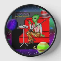 1970's Retro Extraterrestrial in Disco Lounge   Clock