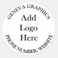 Add Your Logo and Business Information Classic Round Sticker