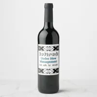 Funny Retirement Joke No More Work Celebration Wine Label