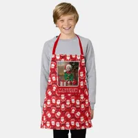 Son Photo | Santa Claus Red Christmas Kids Apron