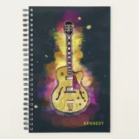 Colorful Bold Guitar Abstract Rock Band Planner