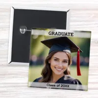 Custom Photo Graduate Class of 20XX Graduation Button