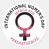International Women's Day | March 8th   Classic Round Sticker