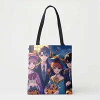 Trick or Treating Kids in Costumes Halloween Tote Bag