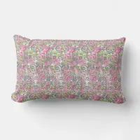 Pink Fairy Scroll Design Lumbar Throw Pillow