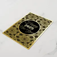 Golden mandala - Happy New Year 2025 Foil Invitation