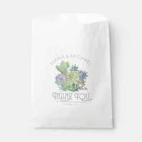 Succulents and Sparkle Wedding Thank You ID515 Favor Bag