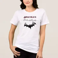 Dracula's Darkness Awaits Funny Bite of the Night Tri-Blend Shirt