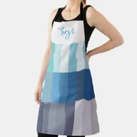 Modern chic Coastal Color Block Apron