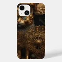 Gothic Steampunk Gold Cat Case-Mate iPhone 14 Case