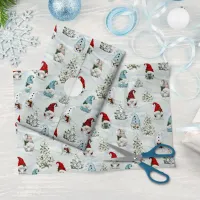 Watercolor Christmas Gnomes Tissue Paper