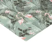 Flamingo Orchid Tropical Pattern Sage ID868 Tissue Paper