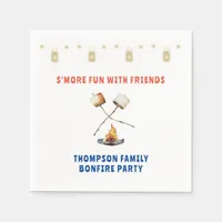 S'mores Fun Bonfire Backyard Cookout Friendsgiving Napkins