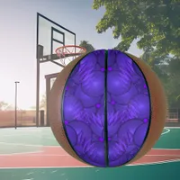 Purple planets, modern fractal pattern basketball