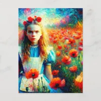 Lomographic Photo Alice Van Gogh Poppies Postcard