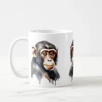 Monkey Wildlife & Nature Water Color Set Coffee Mug