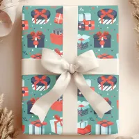 Festive Gift Pattern Wrapping Paper