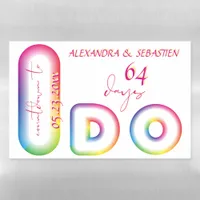 I Do Countdown Wedding Date, Bridal Wedding Shower Magnetic Dry Erase Sheet