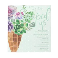 BUDGET Scooped Up Green Bridal Shower Invite Notepad