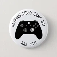 National Video Game Day July 8th  Button