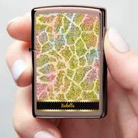 Animal print-inspired watercolor zippo lighter