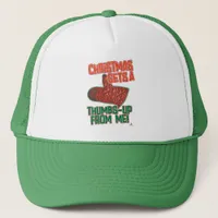 Thumbs Up Oven Mitt Christmas Motto Fun Trucker Hat