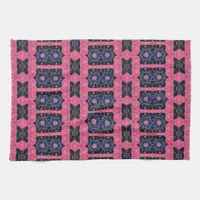 Pink Stylish Chic Modern Geometric Pattern Kitchen Towel