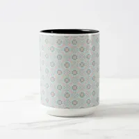 Seamless Seashell Pattern Two-Tone Coffee Mug