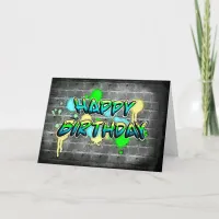 Happy Birthday | Graffiti Text Card