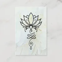 *~* Peony Nirvana Sacred Geometry Lotus Yoga Business Card