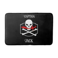 Personalized Jolly Roger (Cutlass) Bath Mat