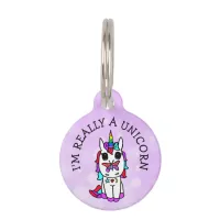 Im Really a Unicorn Funny Dog Tag