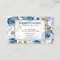 Blue Vintage Floral Business Card