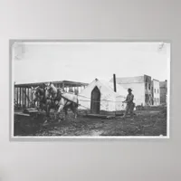 Horses Pulling A Tent Poster