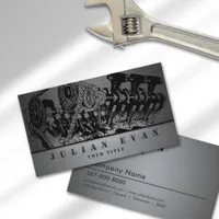 Auto Mechanic Automotive Repair Service Metal Business Card