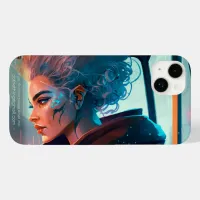 Woman Riding a Bus in a City of the Future Case-Ma Case-Mate iPhone Case