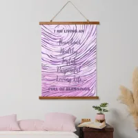 Law Of Attraction Affirmations Pink And Purple  Hanging Tapestry